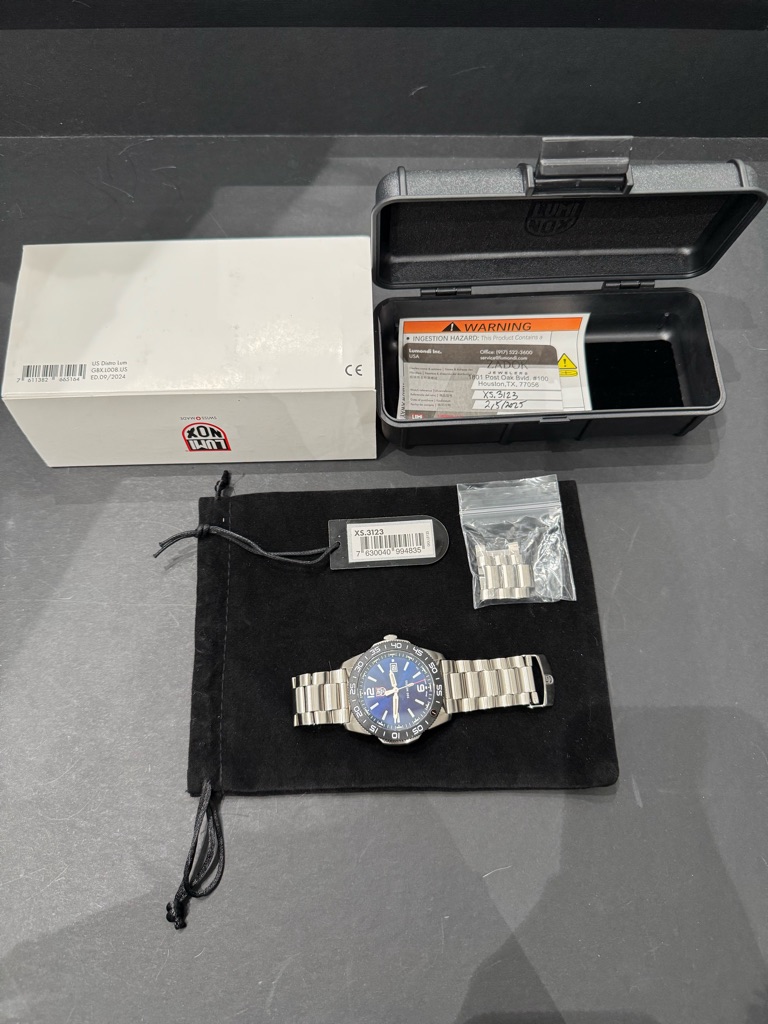 Luminox Stainless Steel Dive Watch With Blue Dial